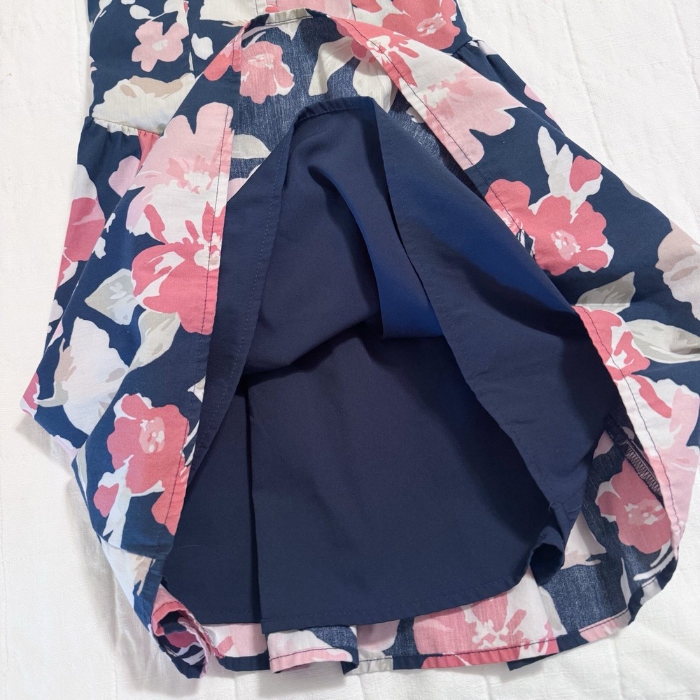 Abercrombie Kids Drop-Waist Poplin Dress Floral Girls Size 7/8 EUC Adjustable - Picture 5 of 9